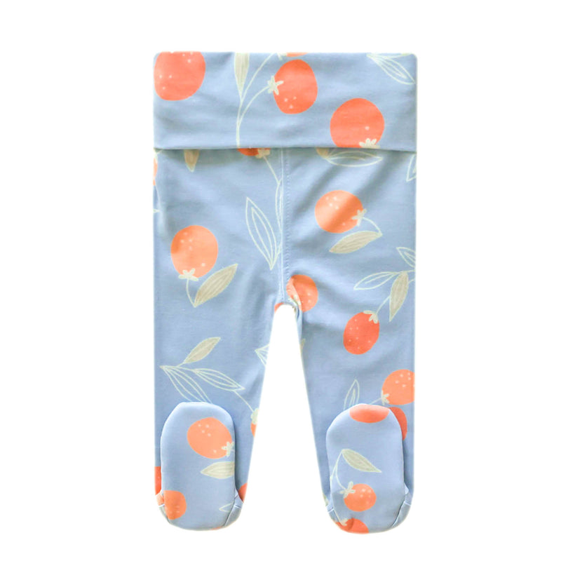 Footed Baby Pants- Clementine