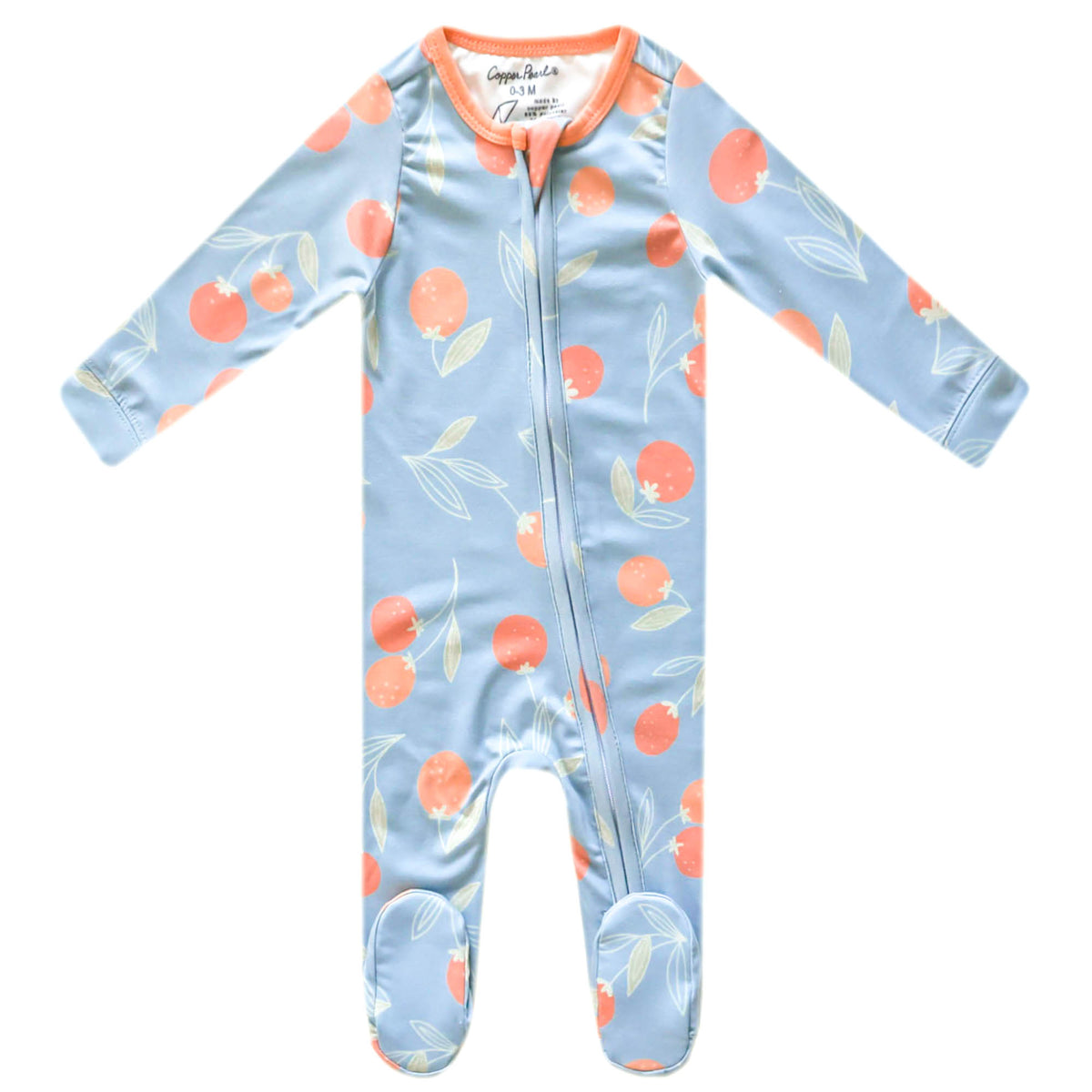 Zip-Up Footie Pajama - Clementine