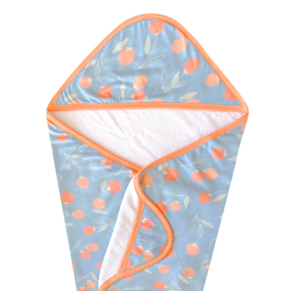 Premium Baby Knit Hooded Towel - Clementine