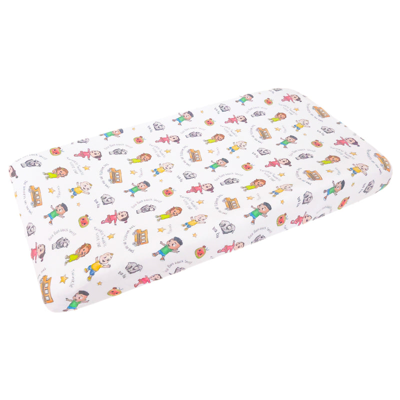 Premium Knit Diaper Changing Pad Cover - CoComelon Friends