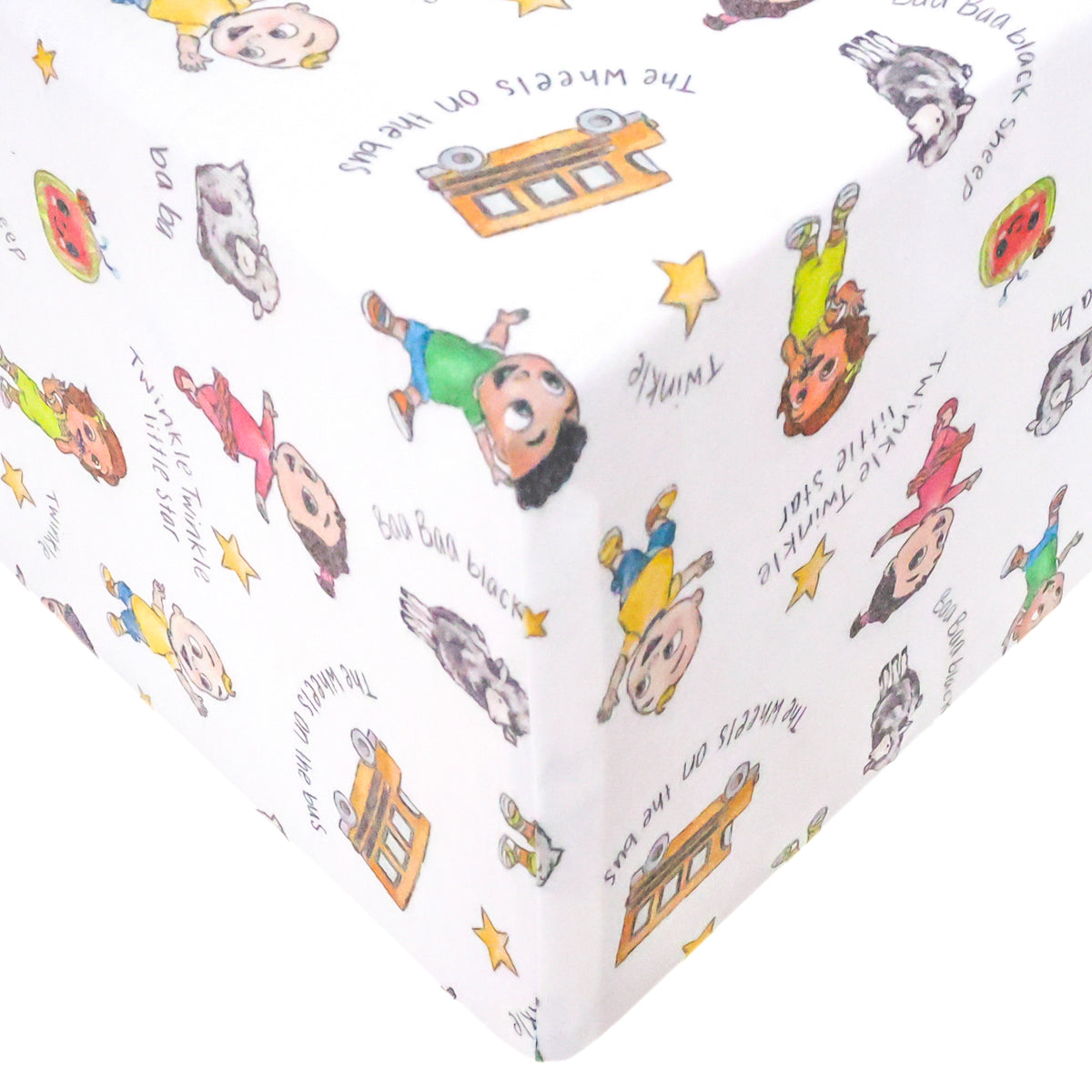 Premium Knit Fitted Crib Sheet - CoComelon Friends