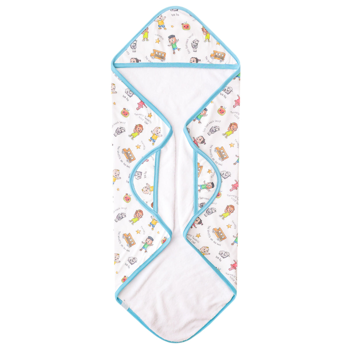 Premium Baby Knit Hooded Towel - CoComelon Friends