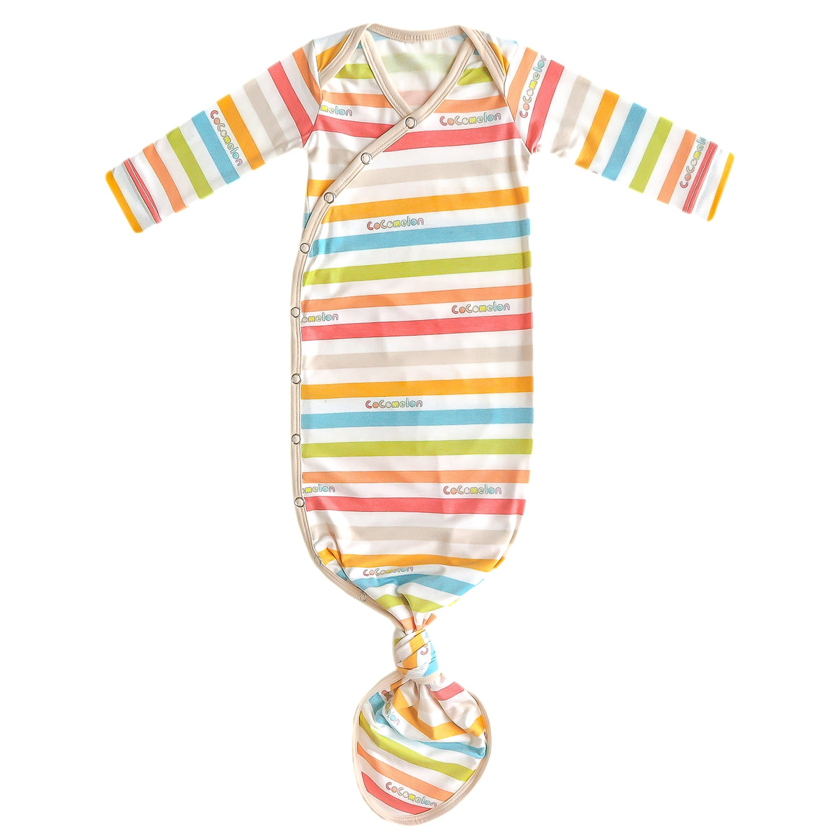 Newborn Knotted Gown - CoComelon Stripe