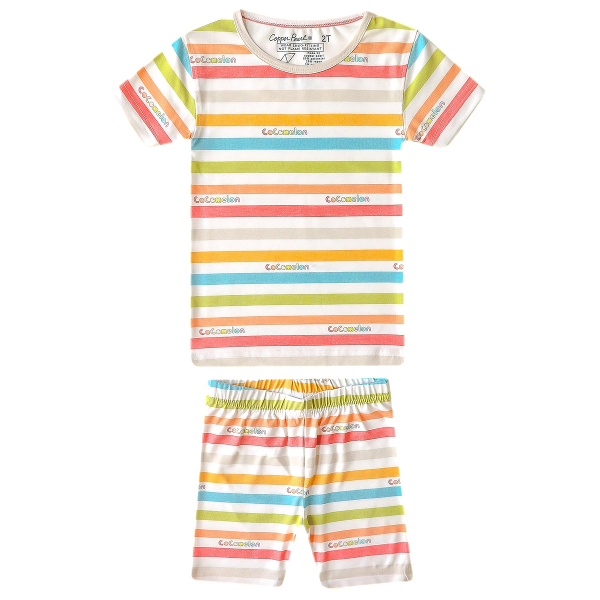 2pc Short Sleeve Pajama Set - CoComelon Stripe