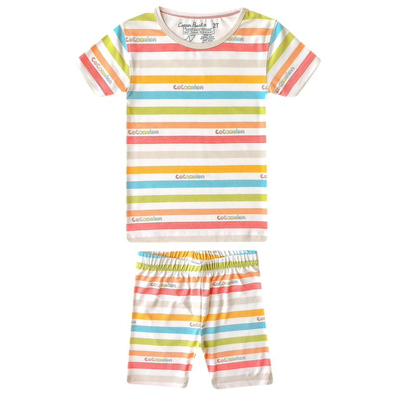 2pc Short Sleeve Pajama Set - CoComelon Stripe