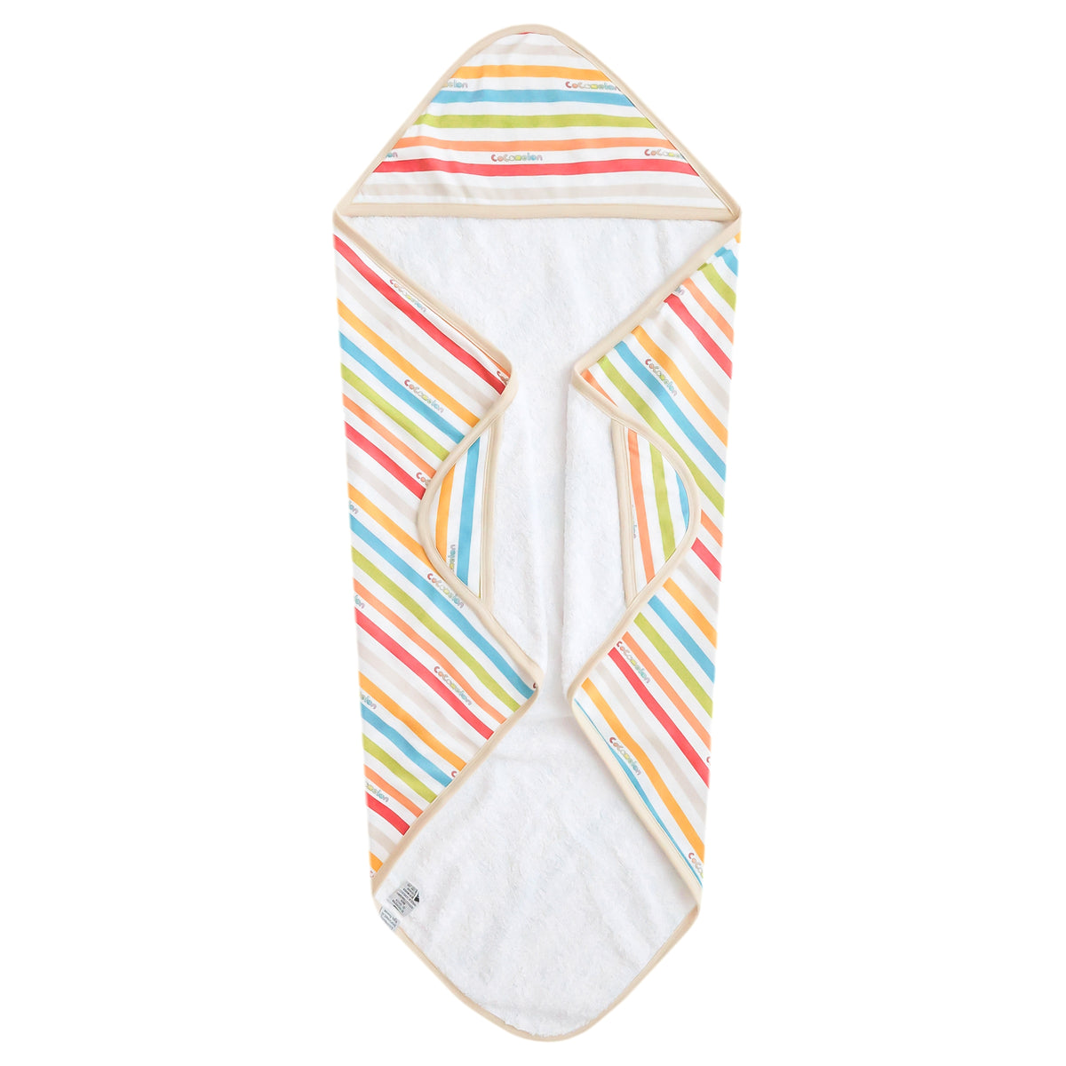 Premium Baby Knit Hooded Towel - CoComelon Stripe