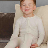 Convertible Zip-Up Footie Pajama - Cru