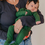 Convertible Zip-Up Footie - Alder