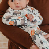 Convertible Zip-Up Footie - Bison