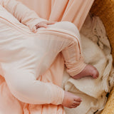Convertible Zip-Up Footie - Blush