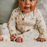 Bamboo Convertible Zip-Up Footie - Angelique