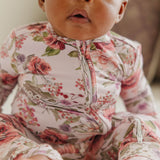 Bamboo Convertible Zip-Up Footie - Deborah