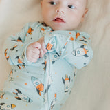 Bamboo Convertible Zip-Up Footie - Rocketeer