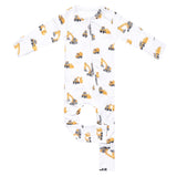 Bamboo Convertible Zip-Up Footie Pajama - Dozer