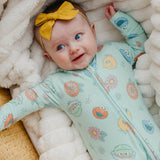 Convertible Zip-Up Footie - Sesame Street Retro Floral