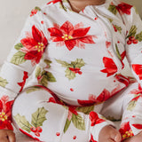 Bamboo Convertible Zip-Up Footie - Holly Anne