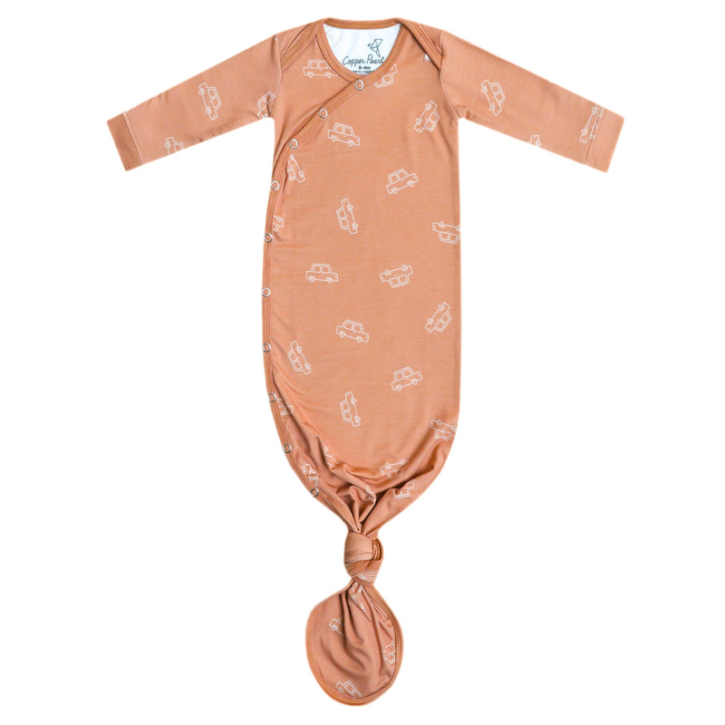 Newborn Knotted Gown - Cooper