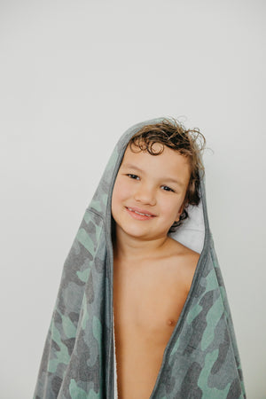 Premium Big Kid Hooded Towel - Ducky | Copper Pearl