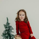 2pc Long Sleeve Pajama Set - Cranberry