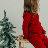 2pc Long Sleeve Pajama Set - Cranberry