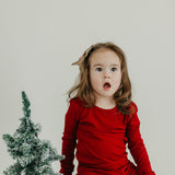 2pc Long Sleeve Pajama Set - Cranberry