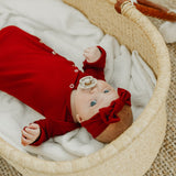 Knit Headband Bow - Cranberry