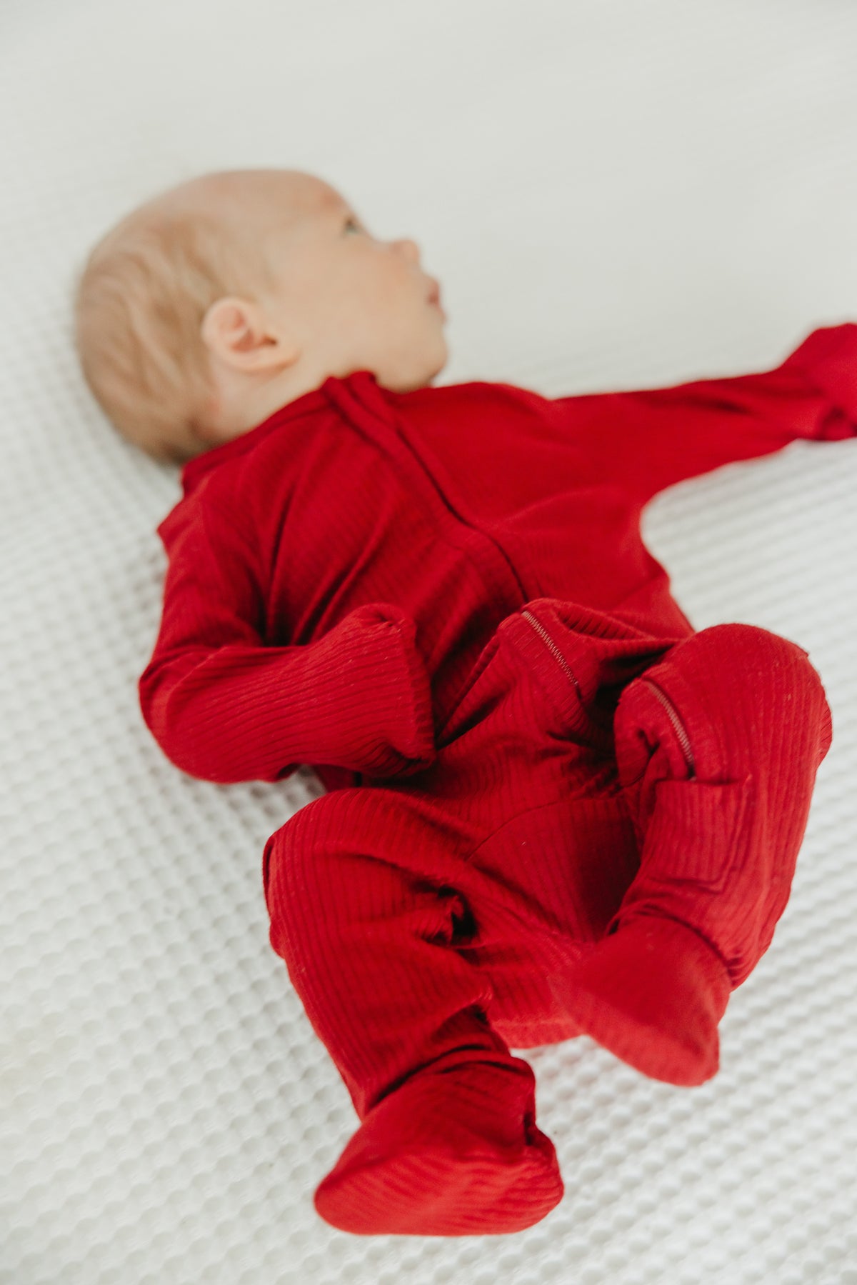 Zip-Up Footie Pajama - Cranberry