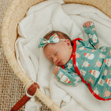 Newborn Knotted Gown - Prancer