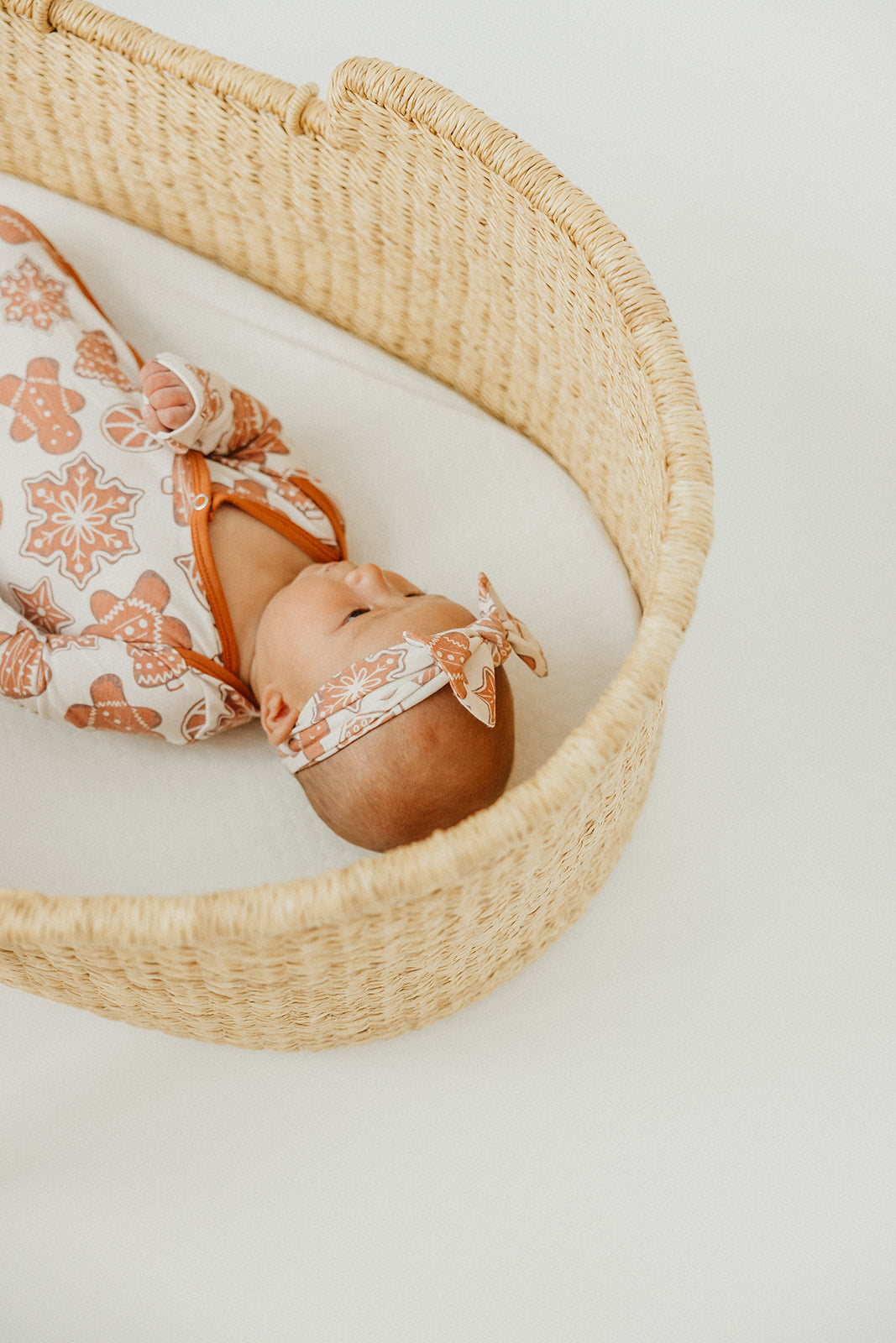 Knit Headband Bow - Gingerbread