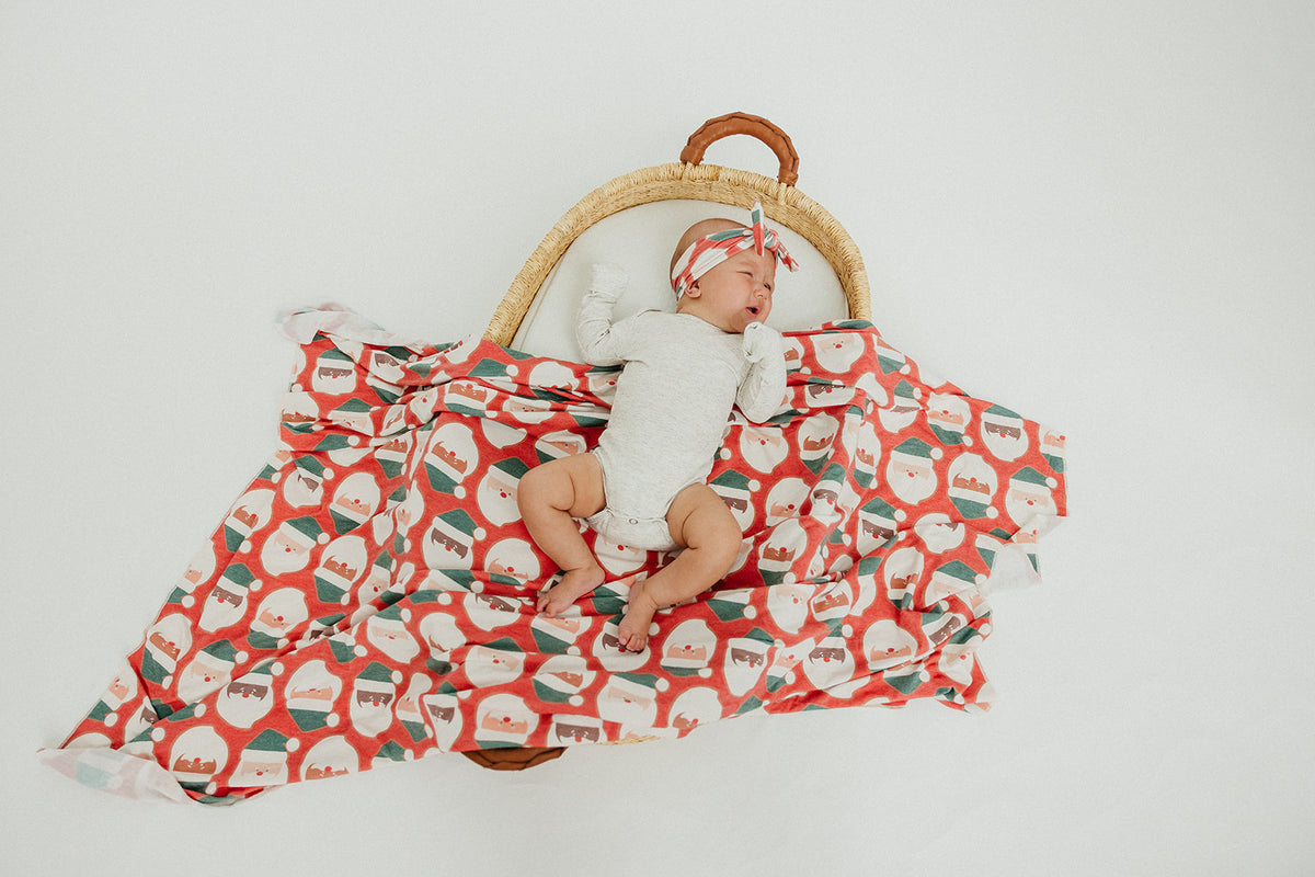 Knit Swaddle Blanket - Claus