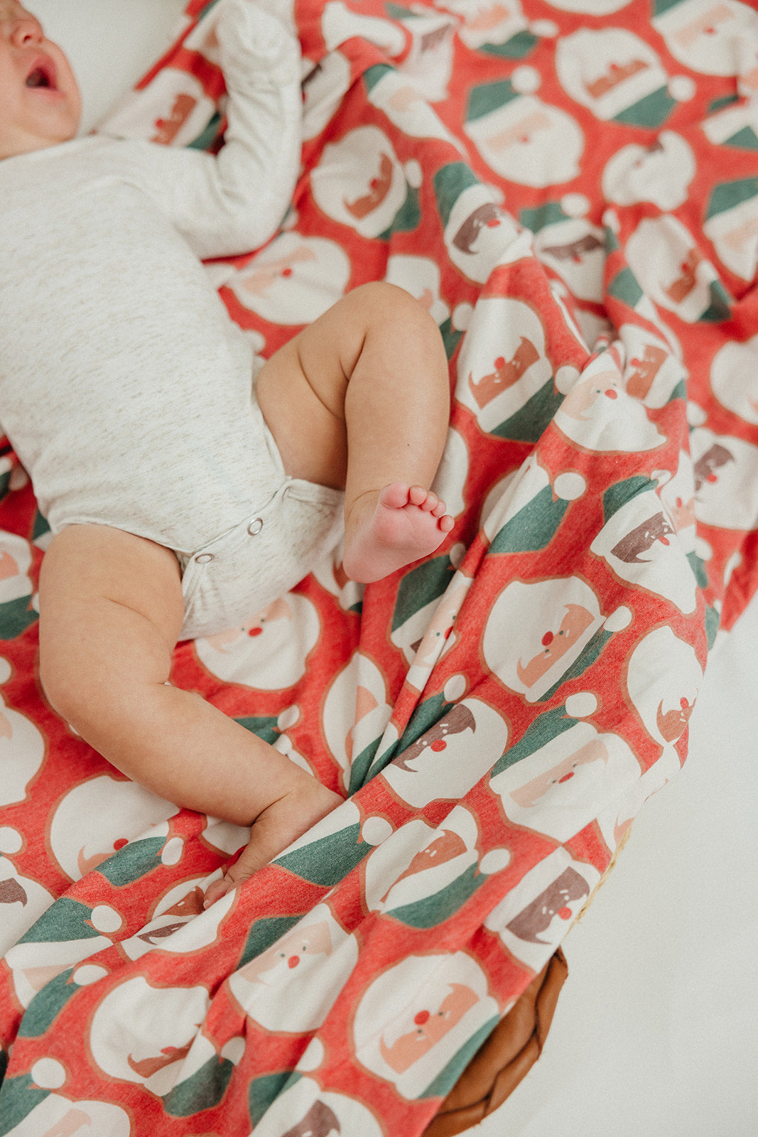 Knit Swaddle Blanket - Claus