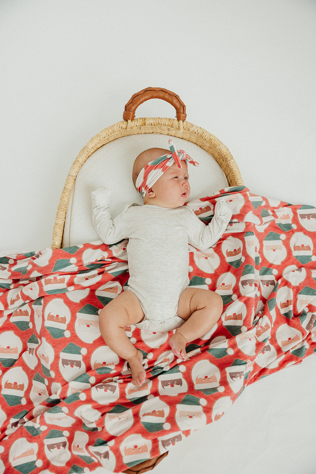 Knit Swaddle Blanket - Claus