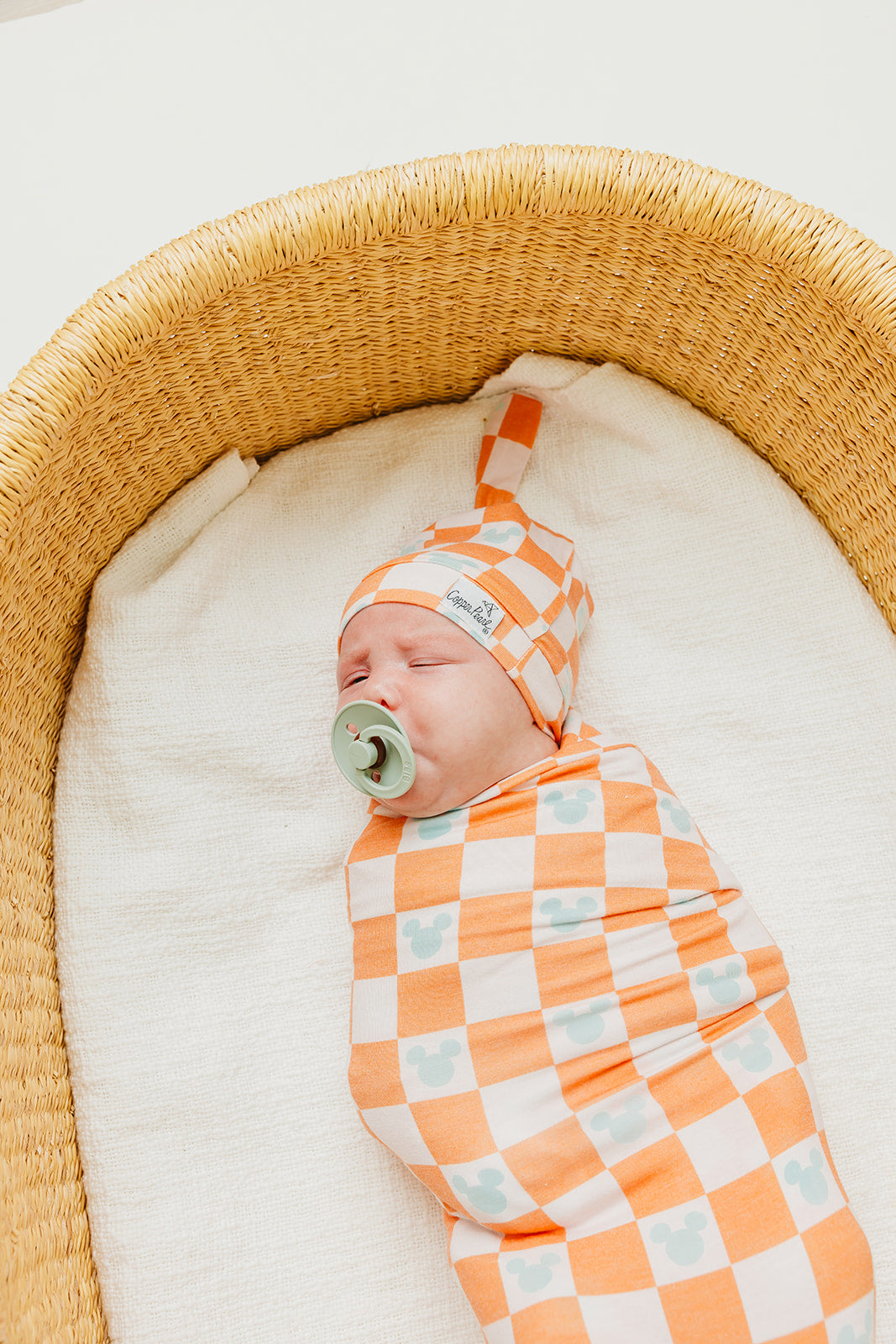 Top Knot Hat - Mickey Mouse Check