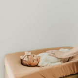 Premium Knit Diaper Changing Pad Cover - Pecan