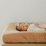 Premium Knit Diaper Changing Pad Cover - Pecan