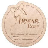 Personalized Wooden Announcement Sign - Lovely Bow