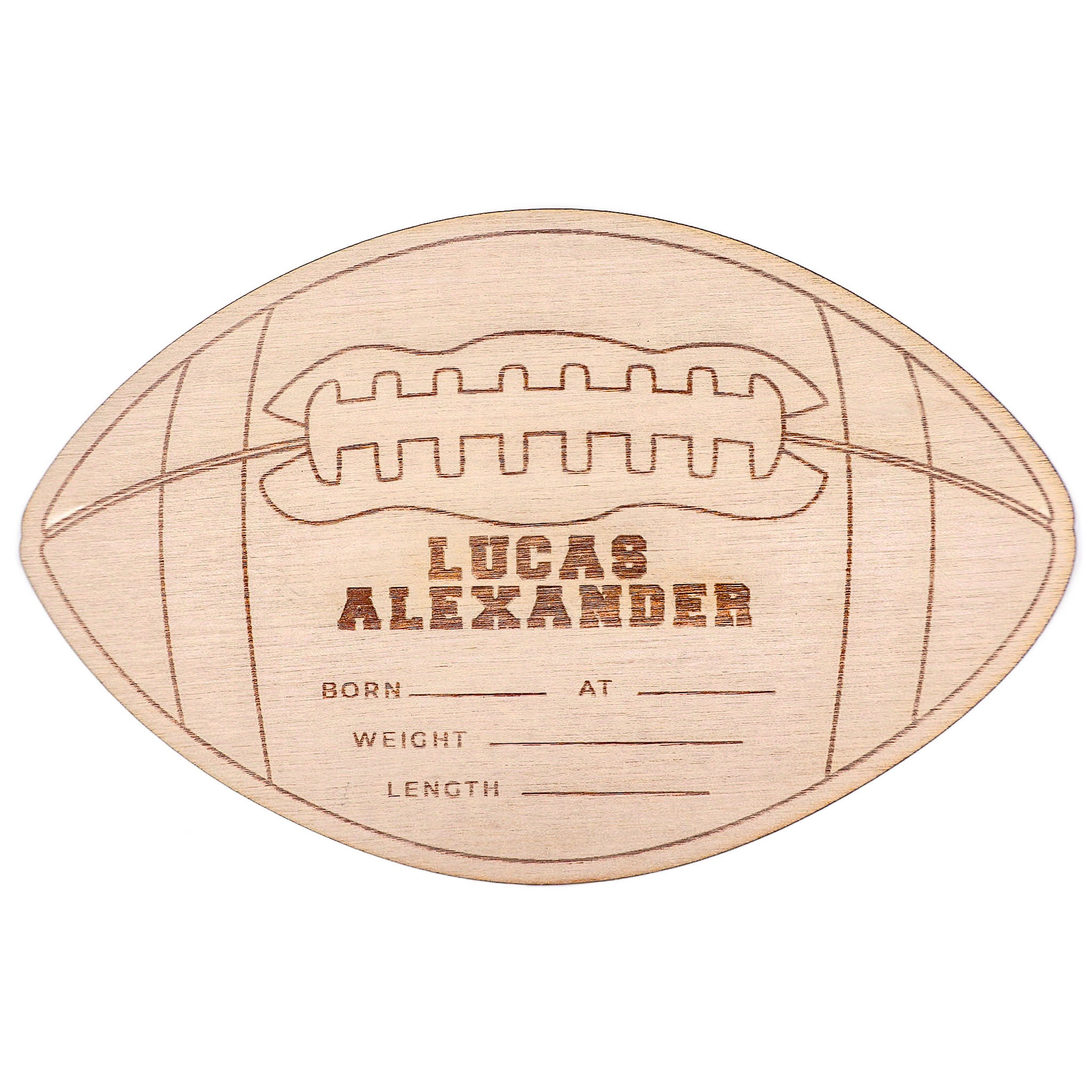 Personalized Wooden Announcement Sign - Touchdown – Copper Pearl