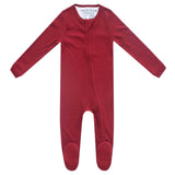Zip-Up Footie Pajama - Cranberry