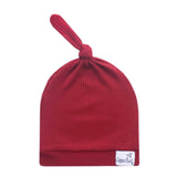 Top Knot Hat - Cranberry