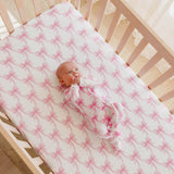 Premium Knit Fitted Crib Sheet - Bow My Gosh