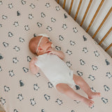 Premium Knit Fitted Crib Sheet - Penguins