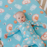 Premium Knit Fitted Crib Sheet - Slam Dunk