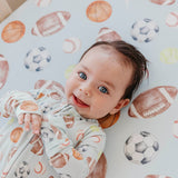 Premium Knit Fitted Crib Sheet - Sports Medley