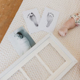 Matte White DIY Handprint + Footprint Kit with Frame