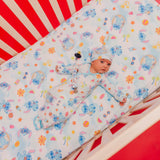 Premium Knit Fitted Crib Sheet - Disney Stitch Dreamsicles