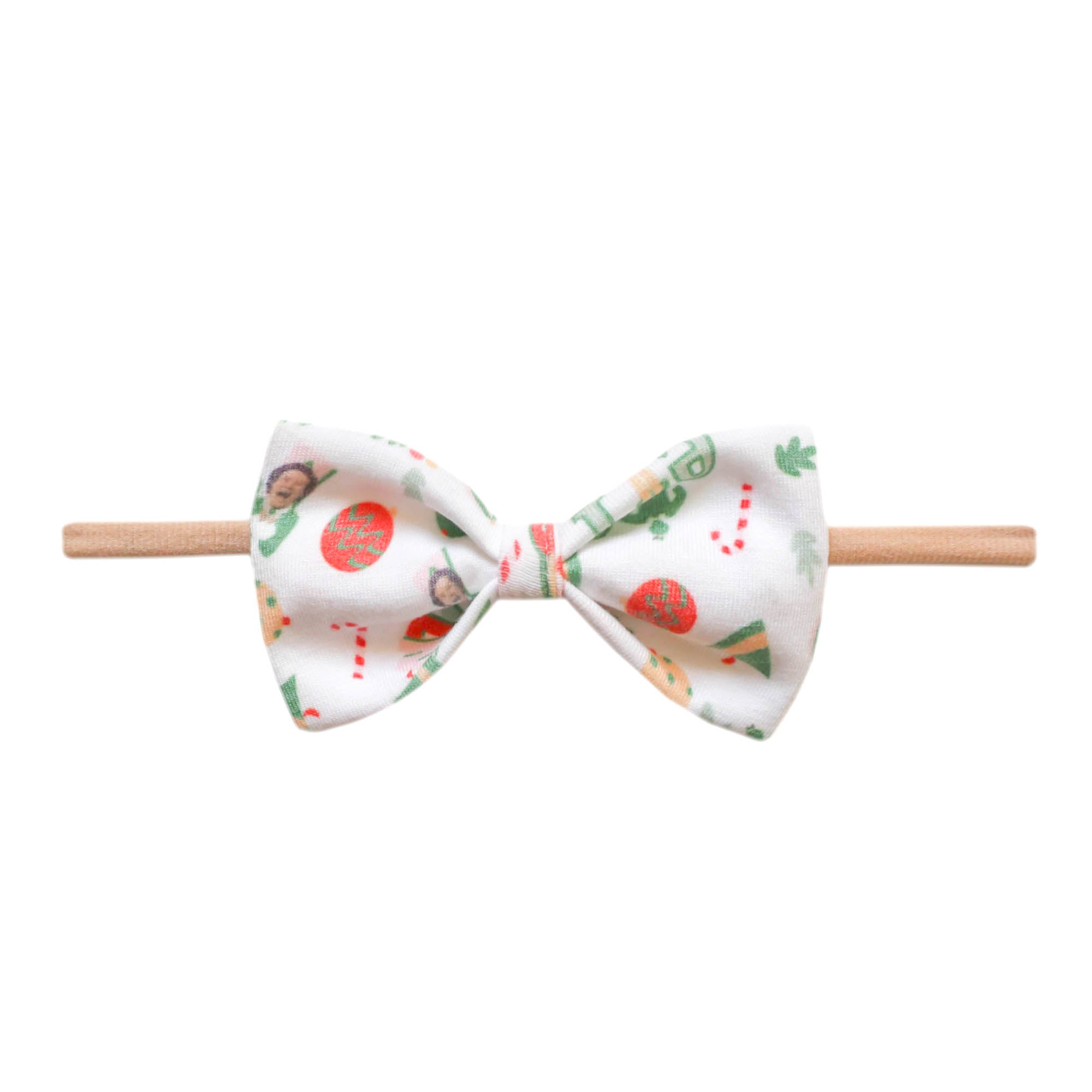 Copper Pearl Classic Nylon Bow Headband For Baby Girls | Stretchy Newborn Headband, Multiple Prints