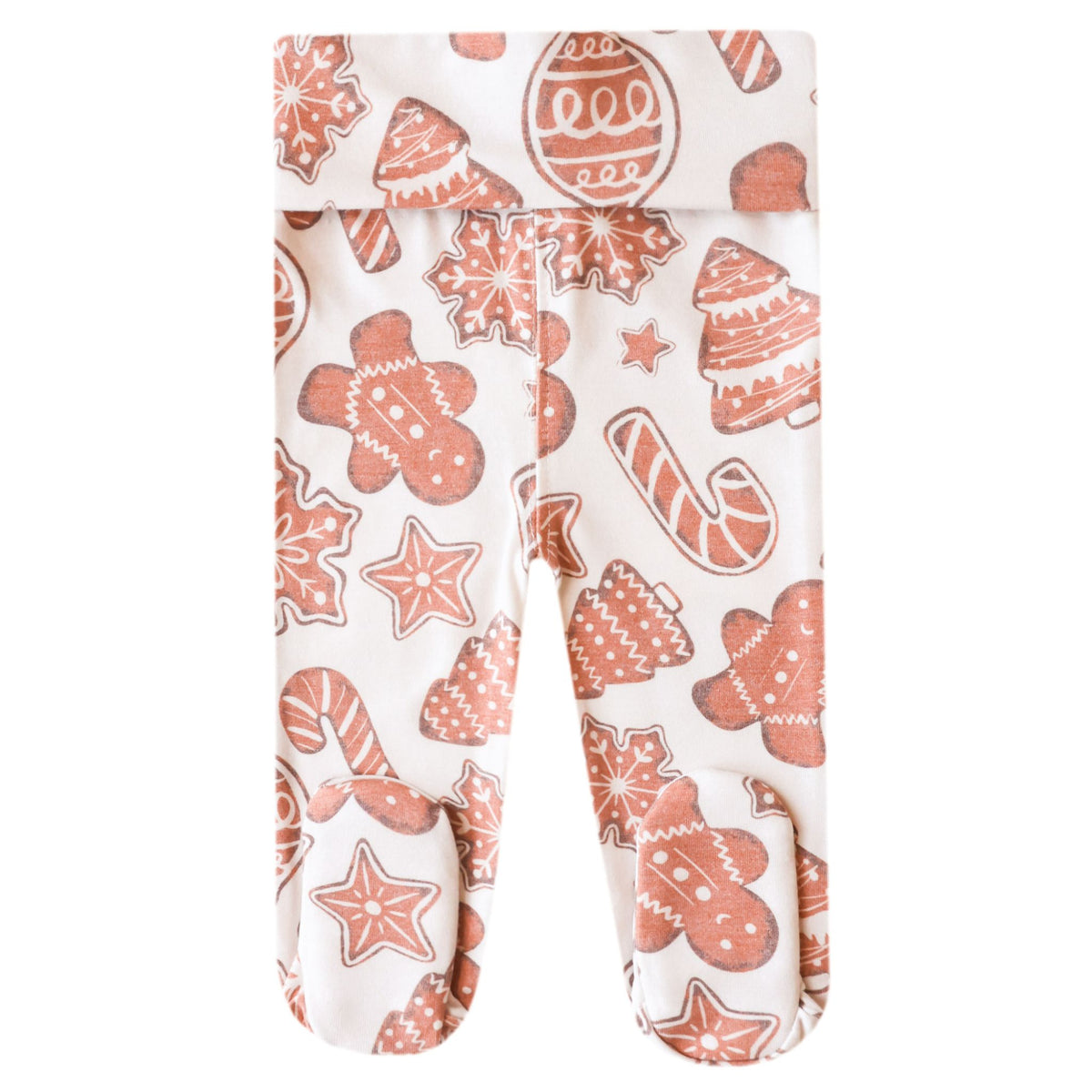 Footed Baby Pants - Gingerbread