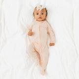 Zip-Up Footie Pajama - Blush