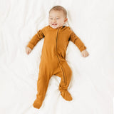 Zip-Up Footie Pajama - Camel