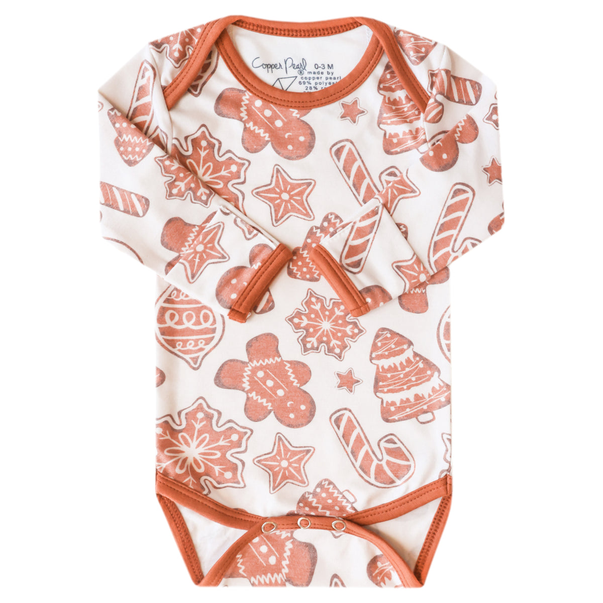 Long Sleeve Bodysuit - Gingerbread